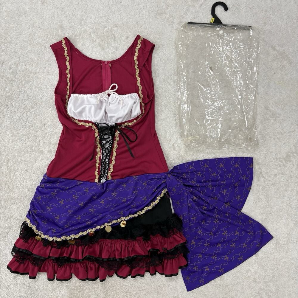 Leg Avenue Womens M/L Gypsy Fortune Teller Costume Dress Renaissance Halloween